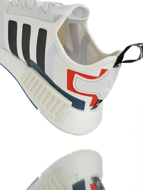 Adidas NMD R1 Boost  “White Black Blue Red”