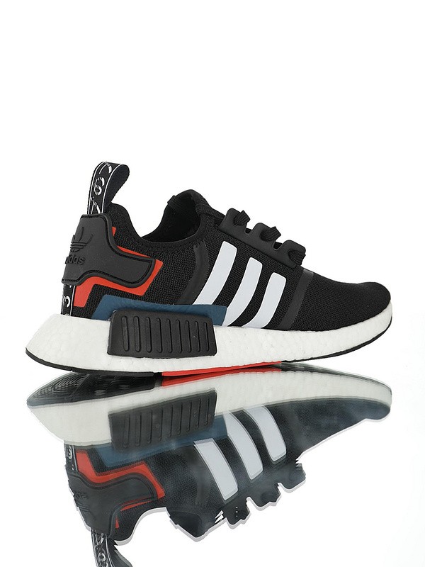 Adidas NMD R1 Boost  “White Black Blue Red”