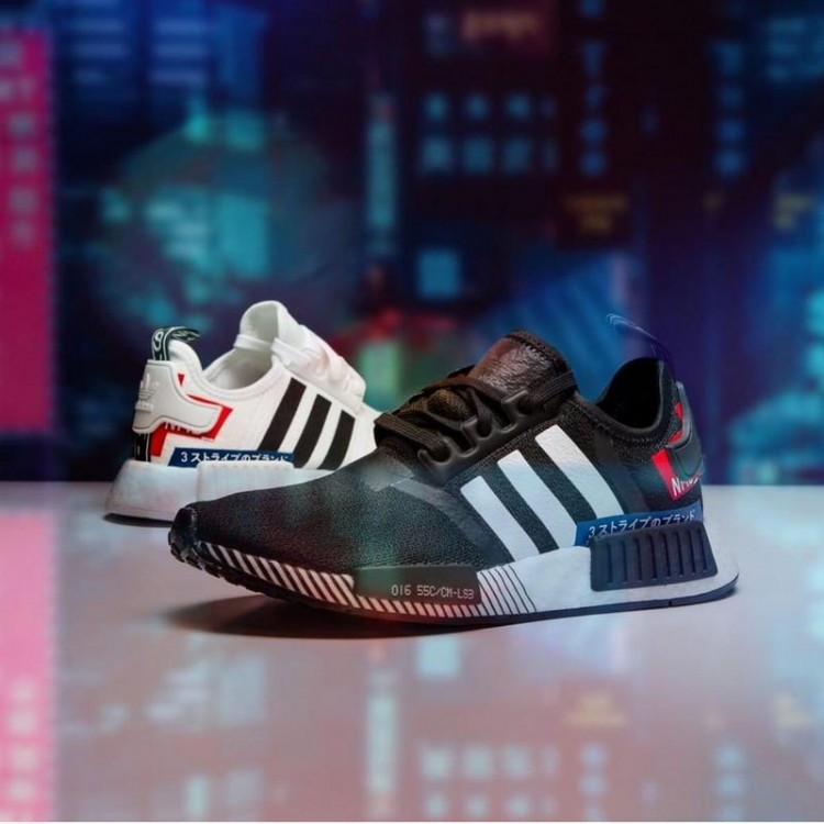 Adidas NMD R1 Boost  “White Black Blue Red”