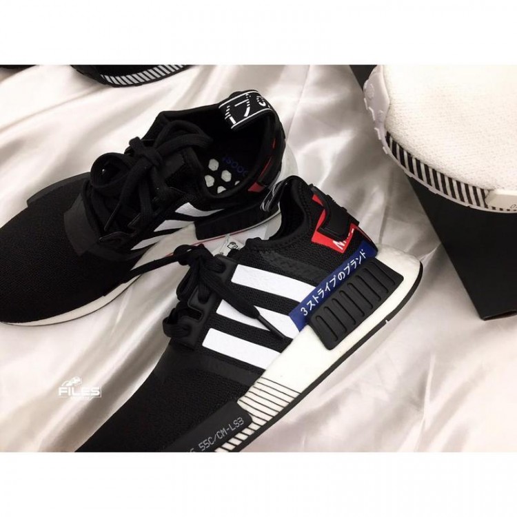 Adidas NMD R1 Boost  “White Black Blue Red”