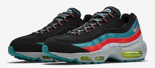 Nike air max 95 essential "Black- Wolf GREY Radiant Emerald"